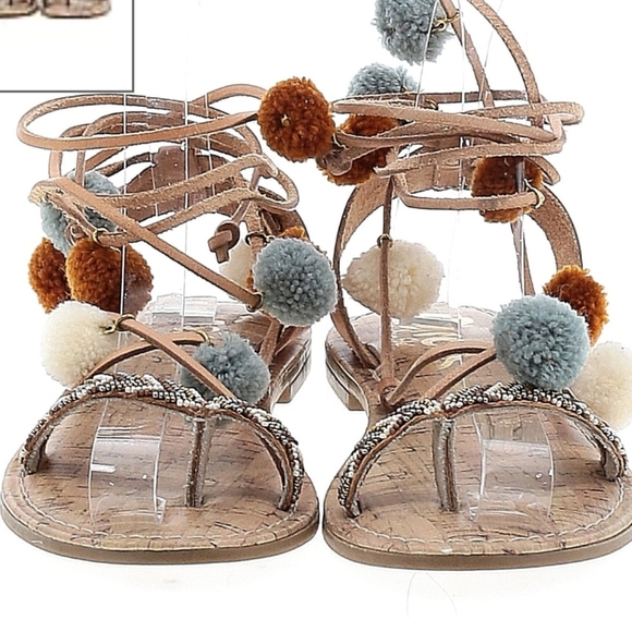 Sam Edelman strappy wrap sandals! 6 - Picture 3 of 6